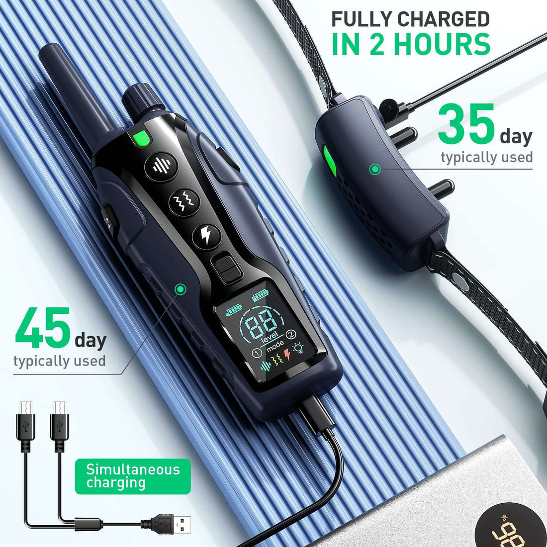 GloPawControl™ – 4000FT Remote Dog Training Collar with Flash Light